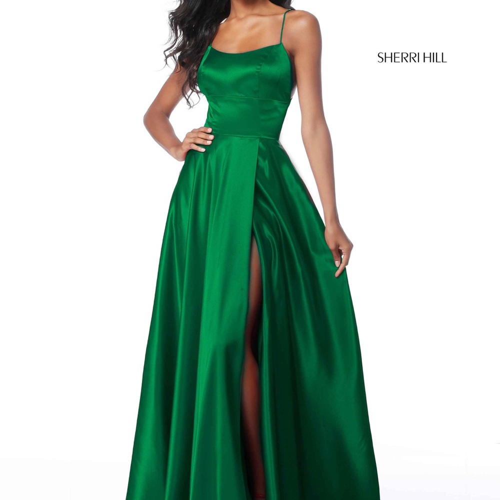 A Green Sherri Hill prom dress